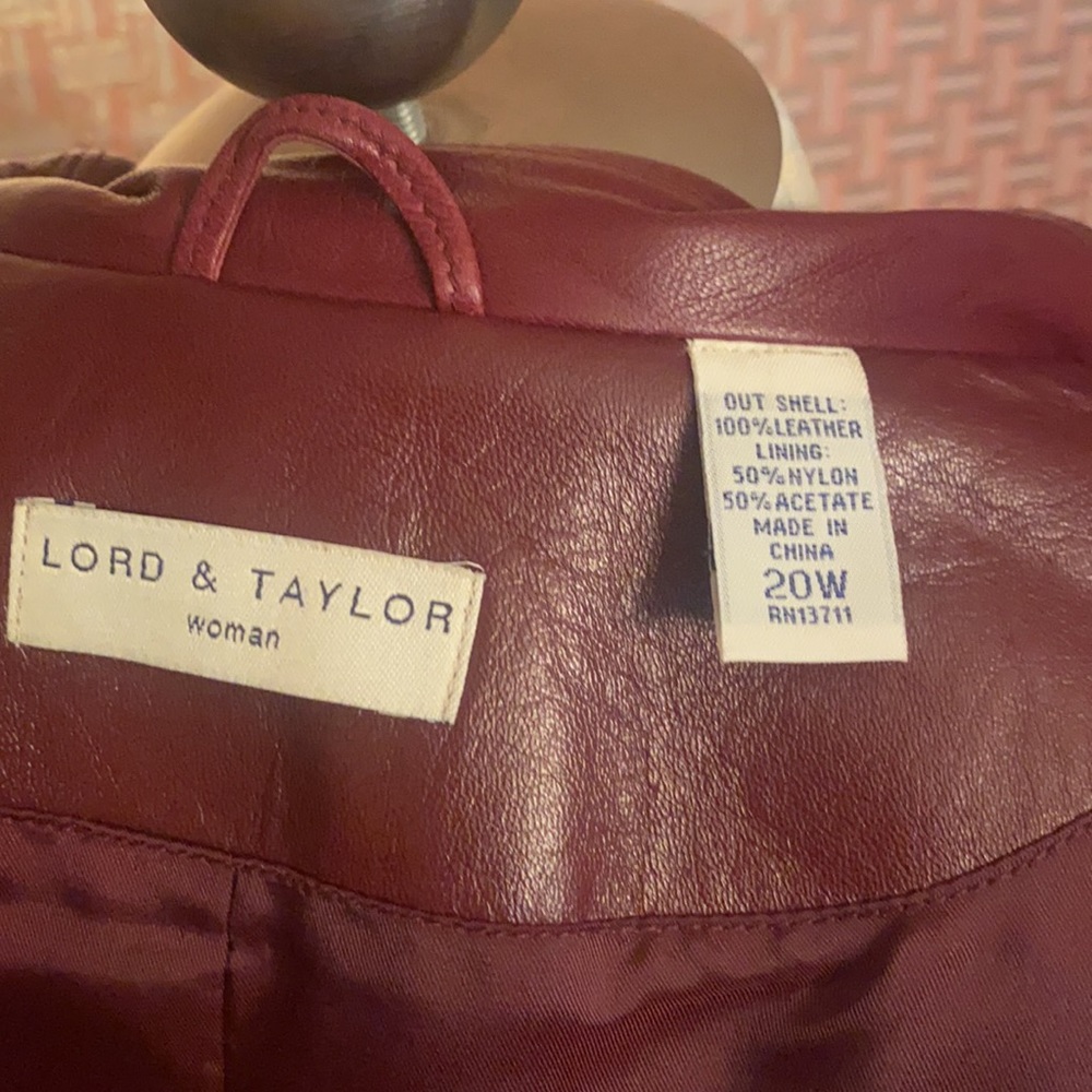 Lord and Taylor Women Leather Jacket - Picture 8 of 13